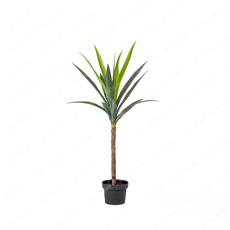 

Nordic Simulation Dracaena Sisal Desert Fake Trees Potted Green Plant Living Room Floor Decoration Bonsai Decoration