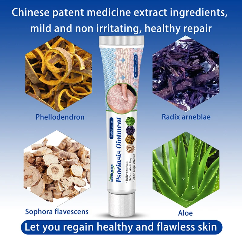 Psoriasis Cream for Skin Ointment Dermatitis Creams Eczematoid Pruritus Herbal Anti-Itch Antibacterial Health Skin Care Products