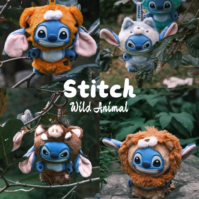 

Stitch Wild Animal Series Mystery Blind Box, милая мультяшная фигурка, плюшевая кукла, модная игрушка, подвеска на рюкзак, сюрприз, коллекционный подарок