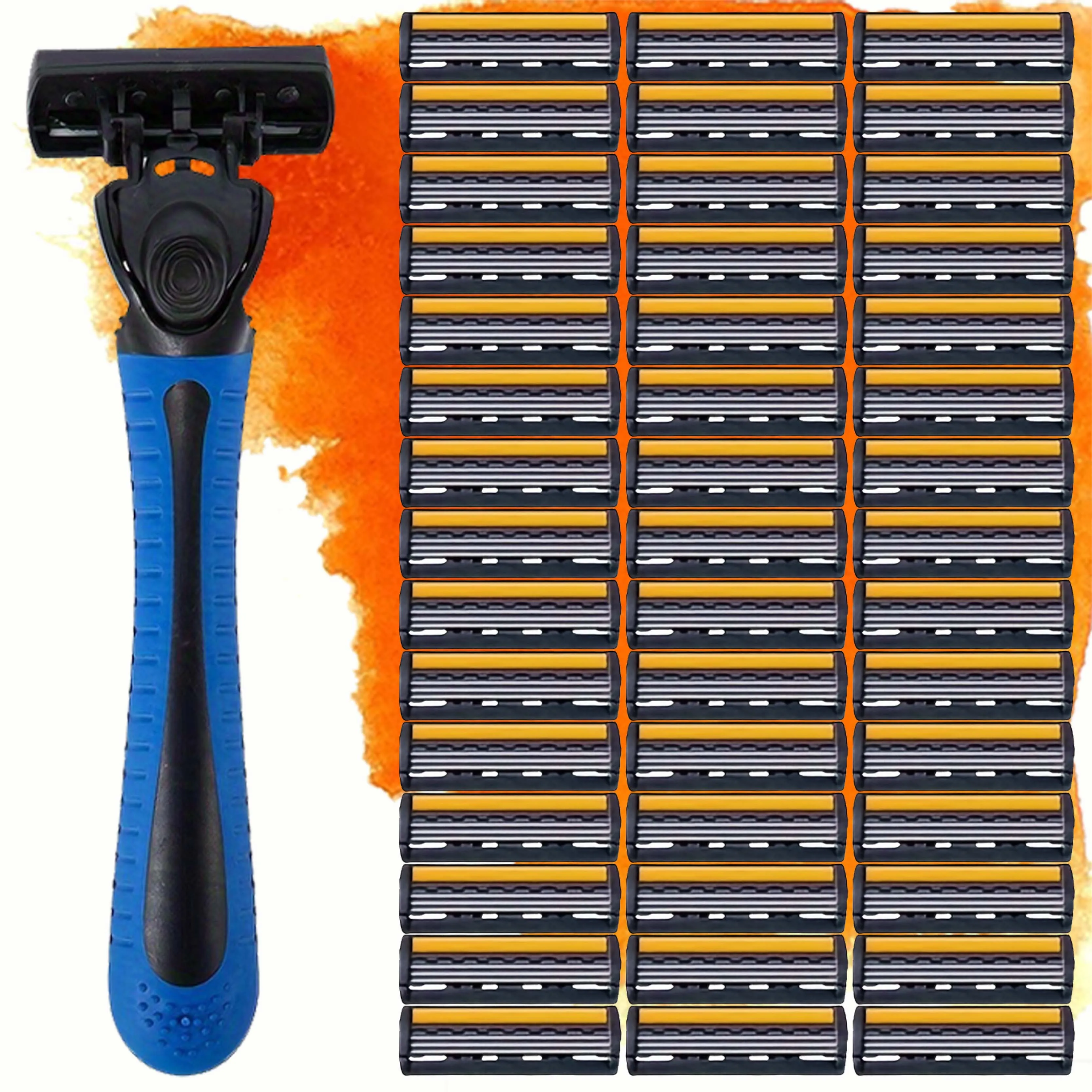 سكين حلاقة رجالي عالي الجودة، شفرة حادة من الفولاذ المقاوم للصدأ، مقبض مضاد للانزلاق، منتج ممتاز للحلاقة للرجال #1