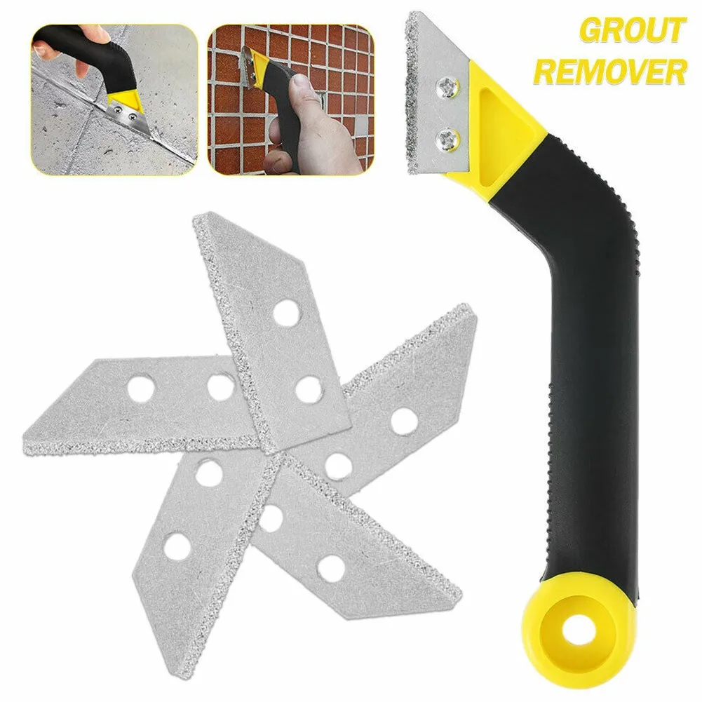 7Pack Grout Remover Tile Grout Saw Bevel Grout Scraping Rake Tool Wear Resistant Corrosion-Resistant For Tile Old Grout Cleaning