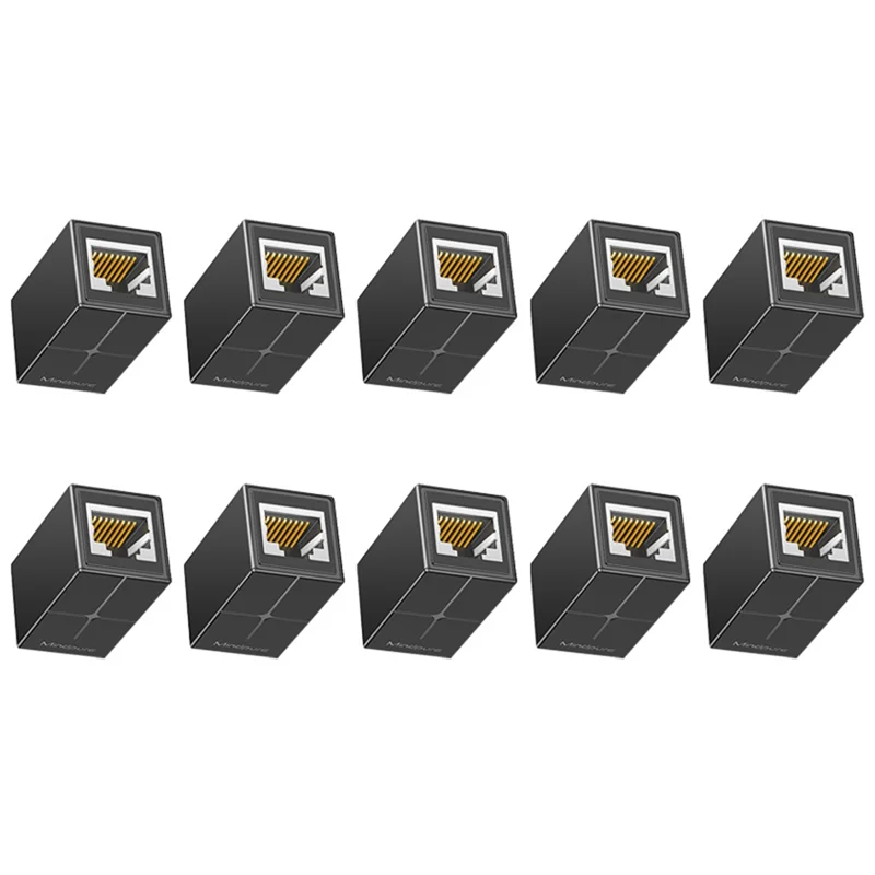

New-Mindpure 10 Pcs Gigabit Coupler CAT6 Shielded Coupler RJ45 Female To Female Coupler Network Cable Connector Extender