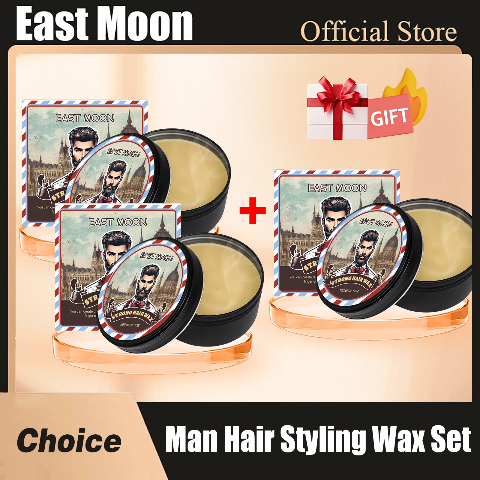 

Восток Луна для мужчин, воск для укладки волос, нежирный, смягчающий, разглаживающий, фиксированные, пушистые парики, финишный контроль кромок для женщин, крем для формирования волос