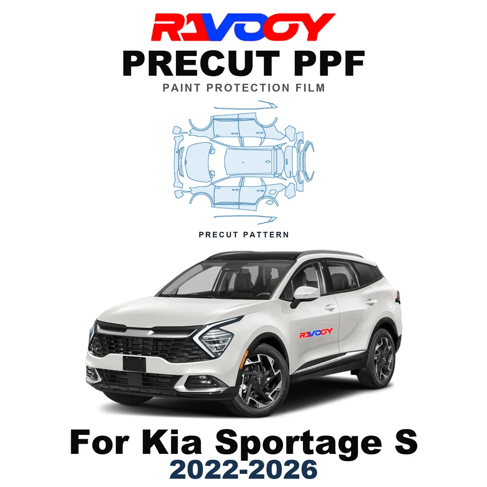 Precut PPF For Kia Sportage S 2022-2026 8.5mil TPU Paint Protection Film Hood Bonnet Bumper Headlight Self-Healing Clear Kit
