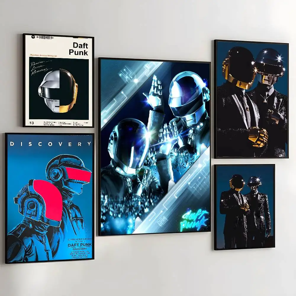 Vintage Daft Punk 1997 Album Music Legend Poster Art With Prints Home bedroom living room decoration gift