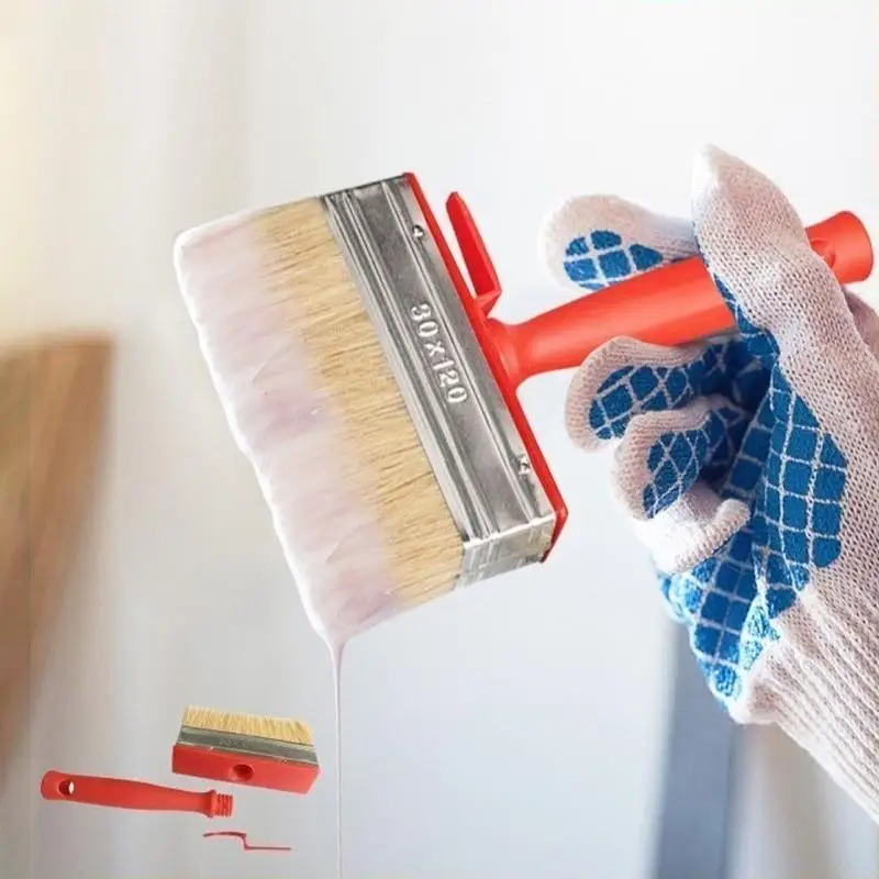 Smooth Flat Head Paint Brush For Painting Walls Labor Saving Hand Tools Limewash Brush