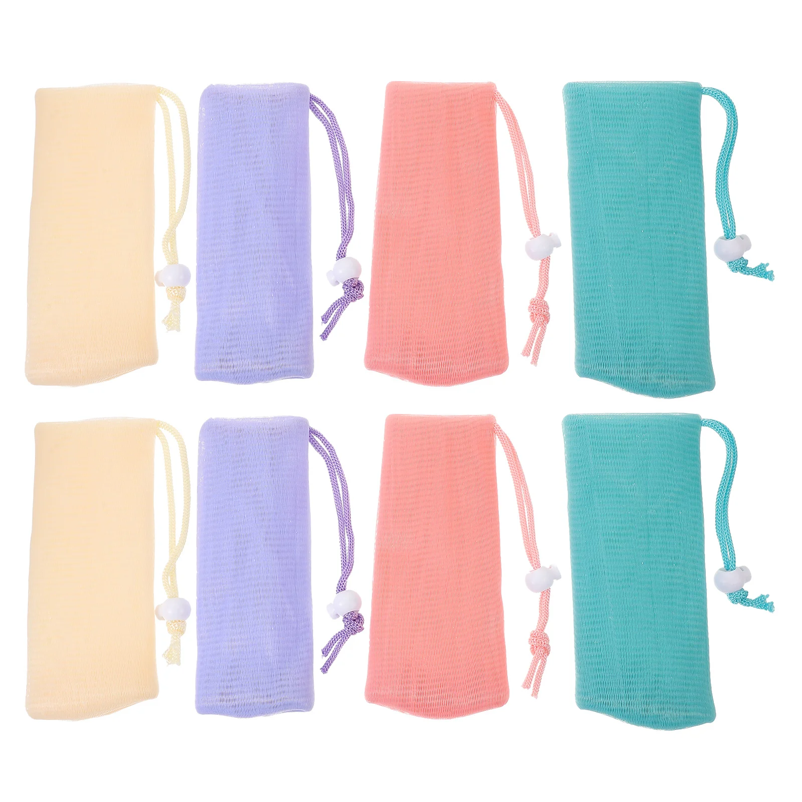 

8pcs Mesh Sleeves For Bars Soap Bags Holder For Shower Foaming Pouch Travel Soap Saver Body Wash Sponge Bath Accessory