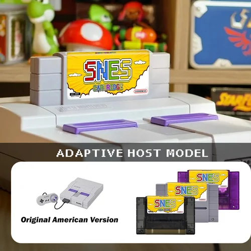 Imagen 2 del producto Tarjeta de juego SNES 2026 V12 3000 en 1 con tarjeta TF de 8GB, cartucho de juego SFC para consola de juegos SFC Super Famicom US, accesorios de juego