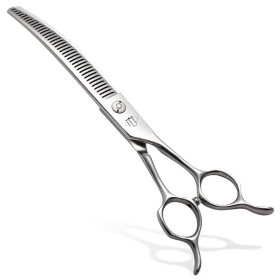 

Dog Grooming Scissors: Professional Pet Shears Made of Japanese 440C Advanced Stainless Steel for Dogs Cats and Other Pets Thin