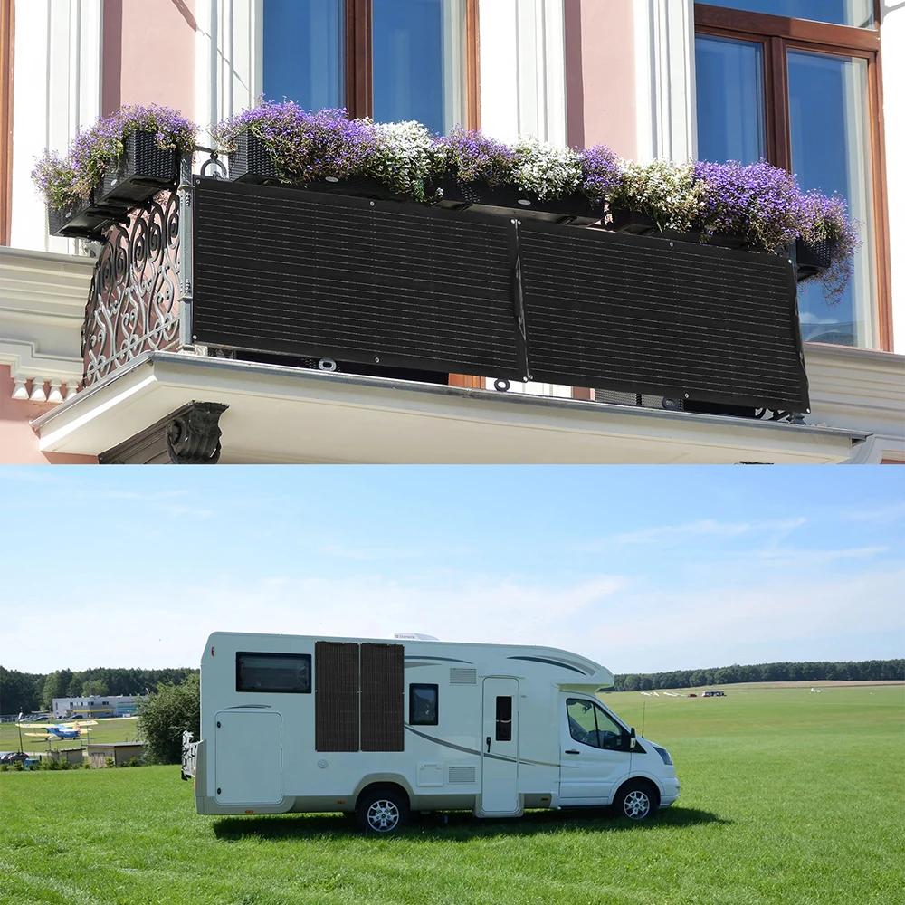 PET ETFE لوحة طاقة شمسية مرنة 150 واط 130 واط 100 واط 95 واط 12 فولت شاحن بطارية لوحة كهروضوئية للتخييم RV قارب شرفة المنزل السفر