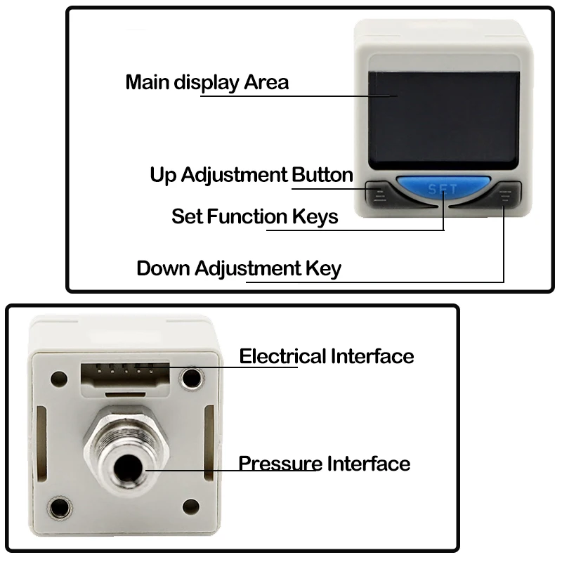 DPS Digital Display Meter DPSN1-01020 Positive Pressure/Negative Pressure Pneumatic Electronic Digital Display Pressure Switch