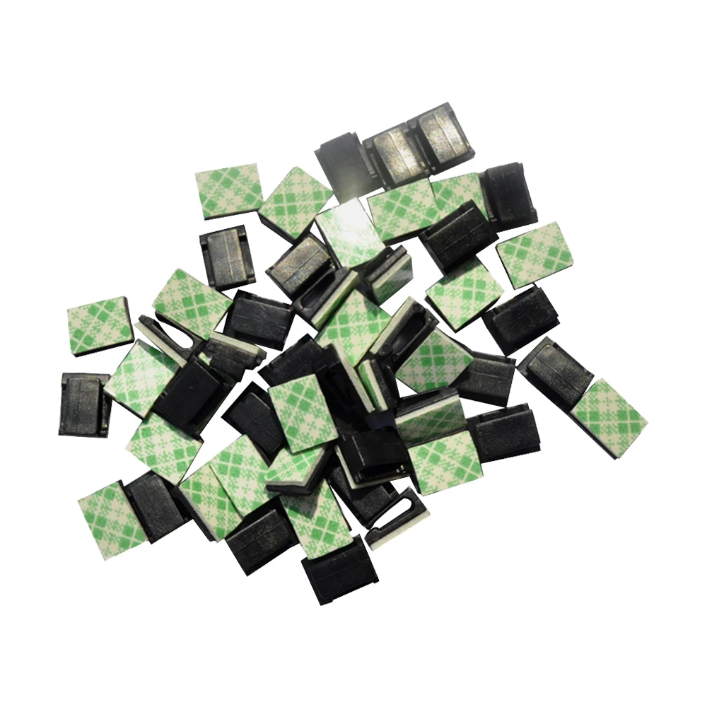 40PCS Car Useful Wires Self-adhensive Fixed Clips Data Cord Tie Cable Mount Car Hook Car Stuff Interior Holder Self-adhesive