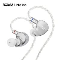 CVJ Neko In-Ear Earphones Metal Alloy Shell Dynamic Coil 3.5mm Single End 4.4mm Balanced Plug High-End Sound Isolation Earbuds