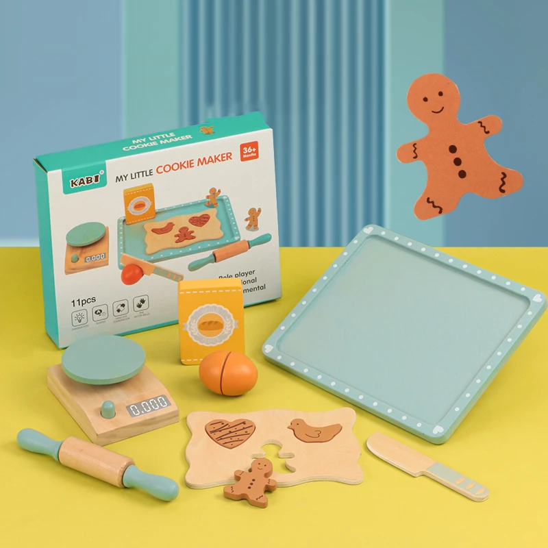 Cuisine en bois semblant jouer cuisine maison outils de cuisson jouets ensembles de pâte accessoires enfant en bas âge jeu sensoriel cinétique cadeau de noël