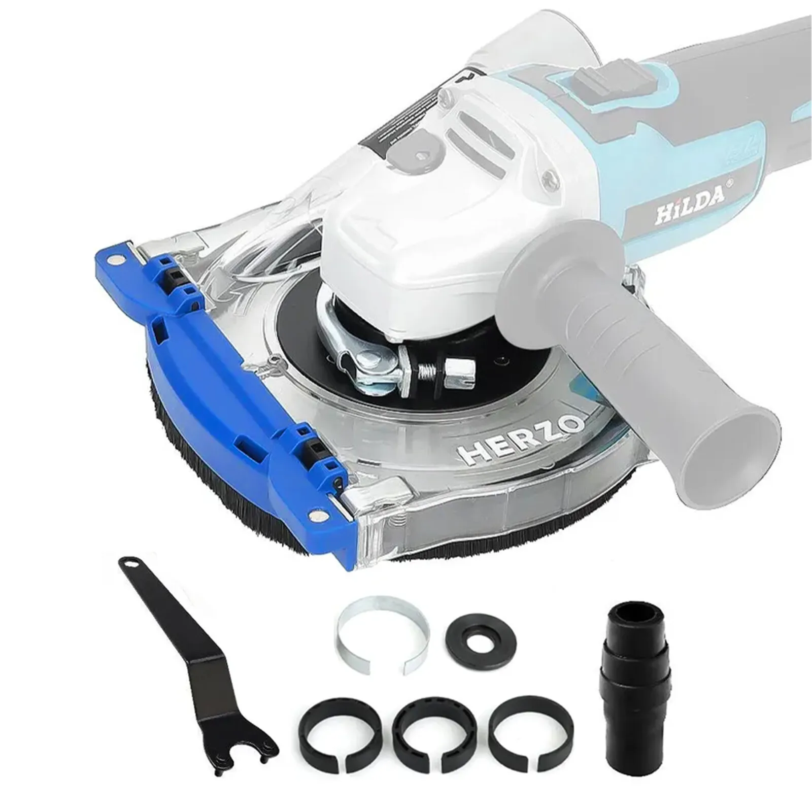 

Пластиковый шлифовальный пылезащитный кожух HERZO 125 мм, прозрачный дизайн для угловой шлифовальной машины