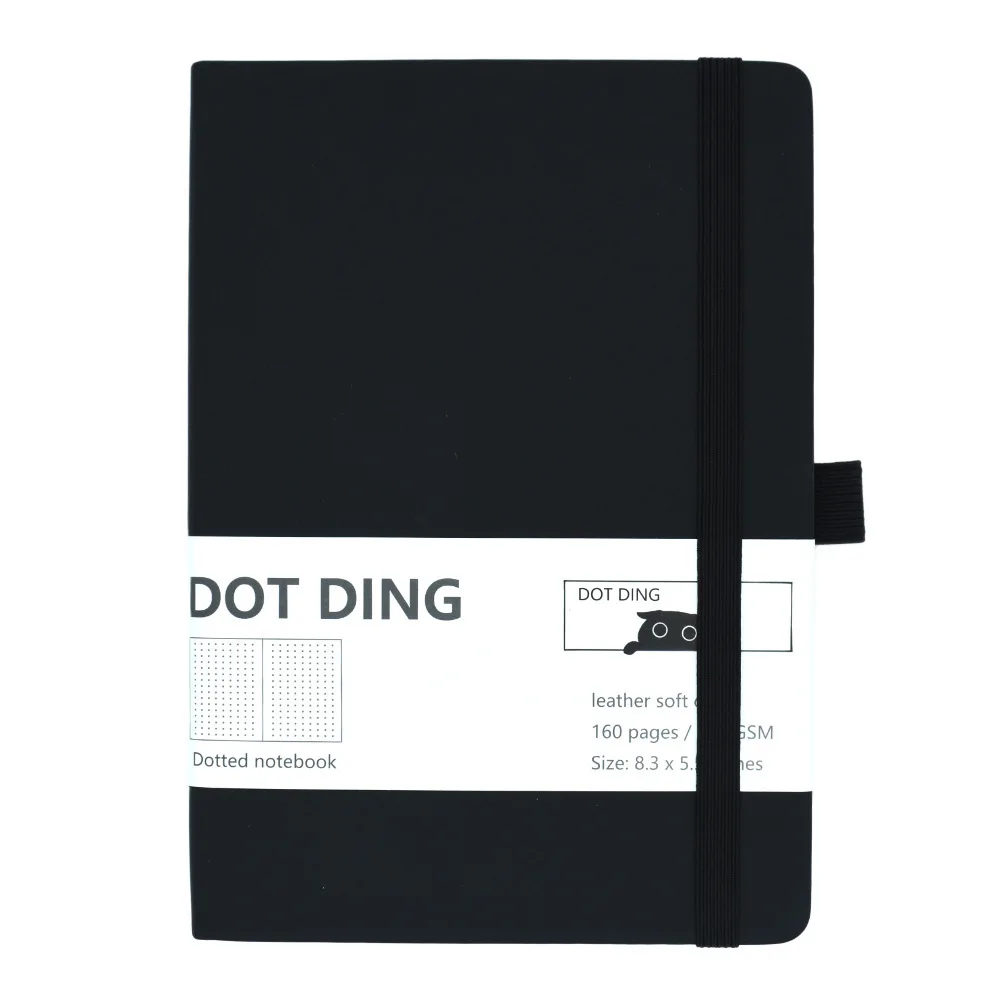 A5 Dotted Notebook Cloth Hardcover 100 GSM Paper Planner Diary Notepad Journal Students Agenda Stationery Office School Supplies