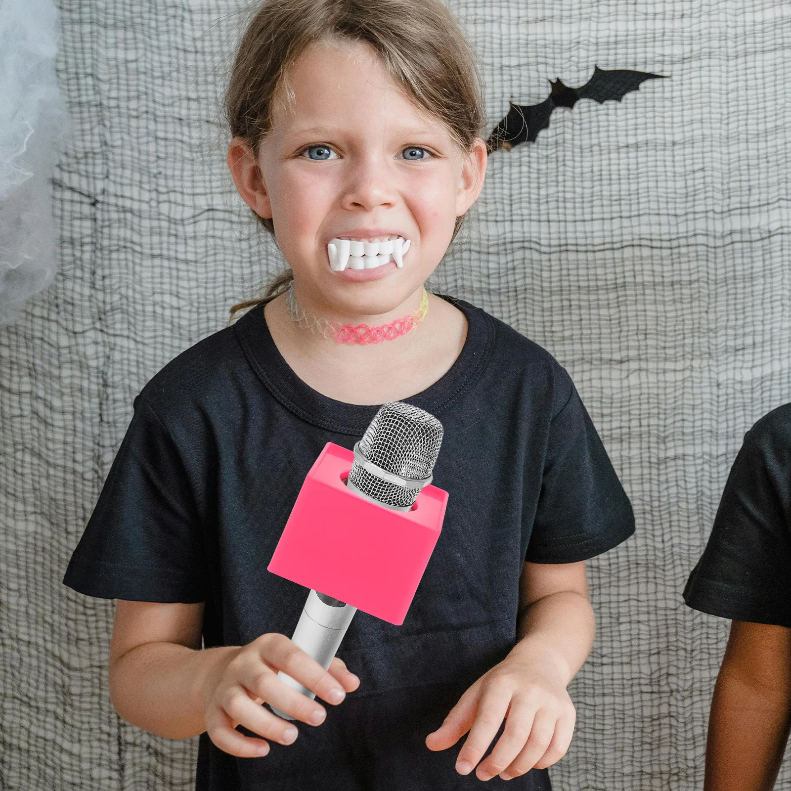 Square Mic Mark Microphone Logo Holder Versatile Decorative Accessory Nonslip Grip Microphone Logo Holder