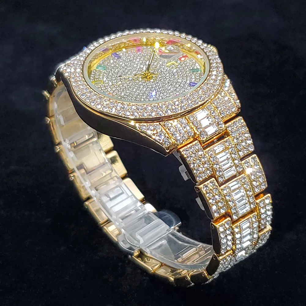 2026 Neue Luxus-Diamantuhr für Herren, Top-Verkauf, Modische Iced-Out Quarz-Armbanduhr, Hip-Hop-Street-Style, Exquisite Weihnachtsgeschenke – Detail 20