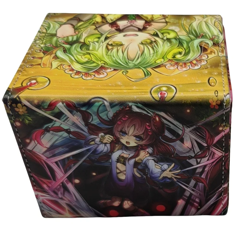 Card Case Yu-Gi-Oh Traptrix Rafflesia Sera Cularia Atypus Diy Leather Action Toy Figures Anime Game Collection Storage Box