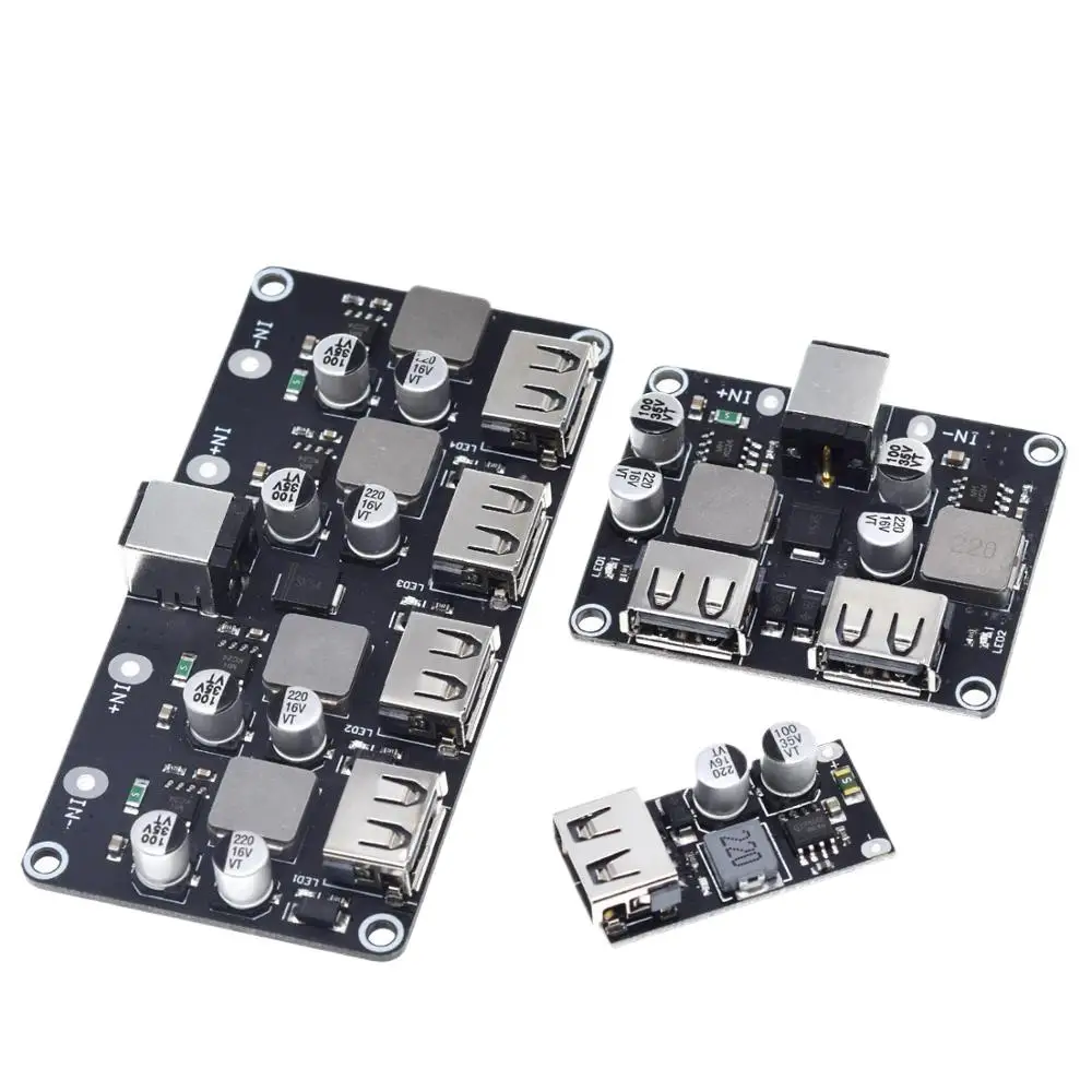 USB QC3.0 QC2.0 USB DC-DC Buck Converter Charging Step Down Module 6-32V 9V 12V 24V to Fast Quick Charger Circuit Board 5V
