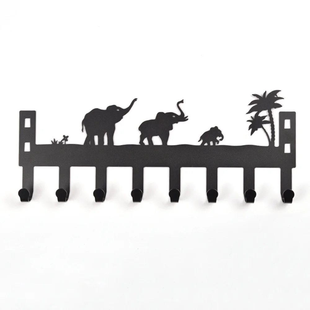

ABVJ-Over The Door Towel Racks For Bathroom,Black Door Hanger Hook Towel Rack For Door Clothes Key Bag Hanger With 8 Hooks