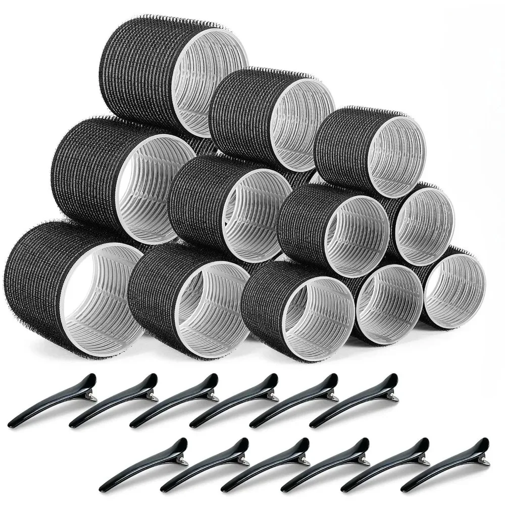 

30pcs/Set Heatless Hair Styling Kit Self-Grip Rollers with 18pcs Hair Rollers and 12pcs Clips for DIY Hair Styling Easy To Use