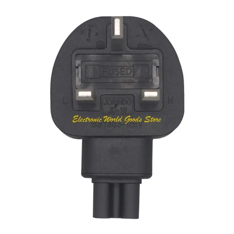

A3PD UK TO C5 Cloverleaf Adapter Power Adapter, UK 3PIN PLACK TO C5 CLOVERLEAF SOCKET SOCKET MAL