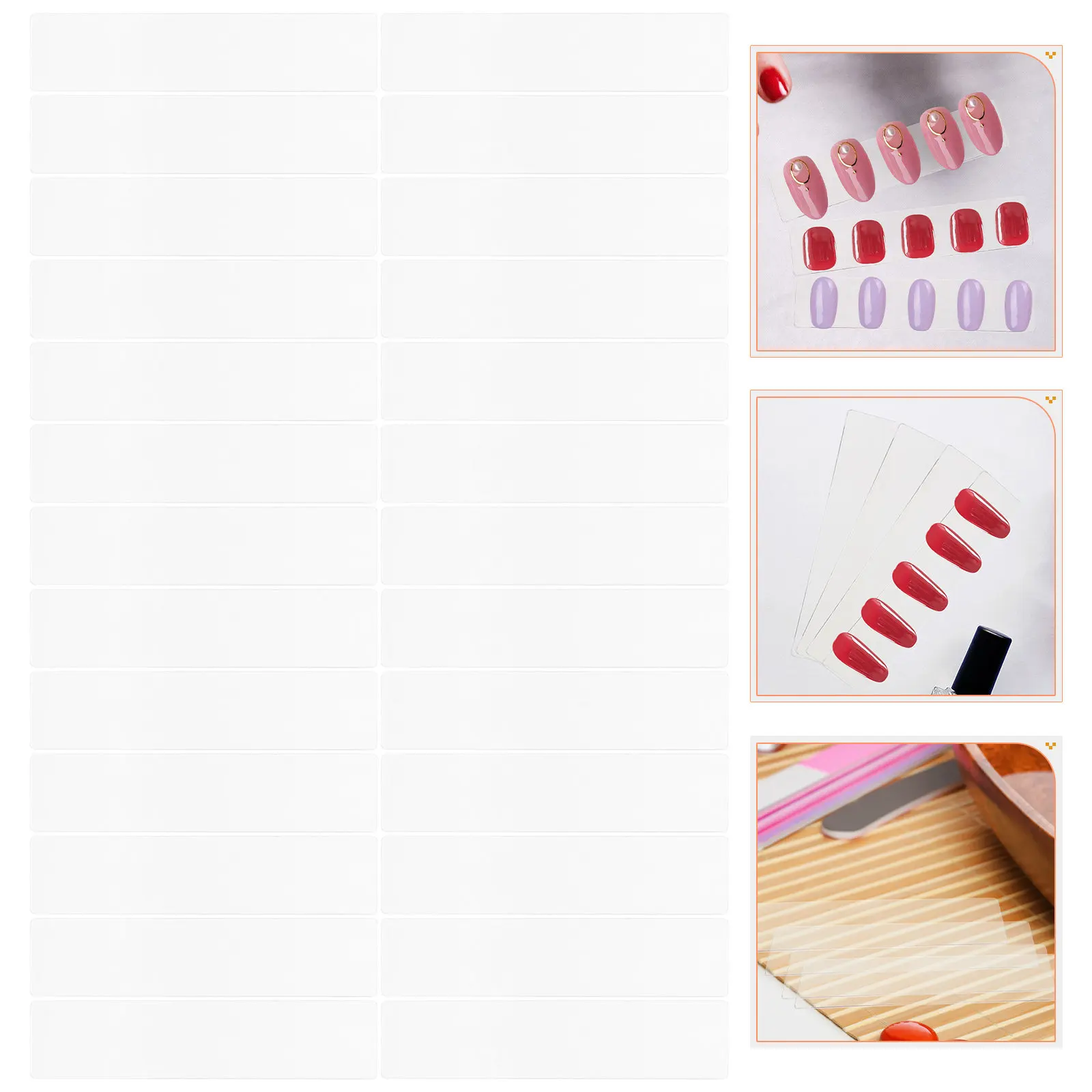 

150Pcs Display Strips Nail Art Acrylic Transparent Manicure Showcase Boards Professional Salon Decoration Acrylic Display Board