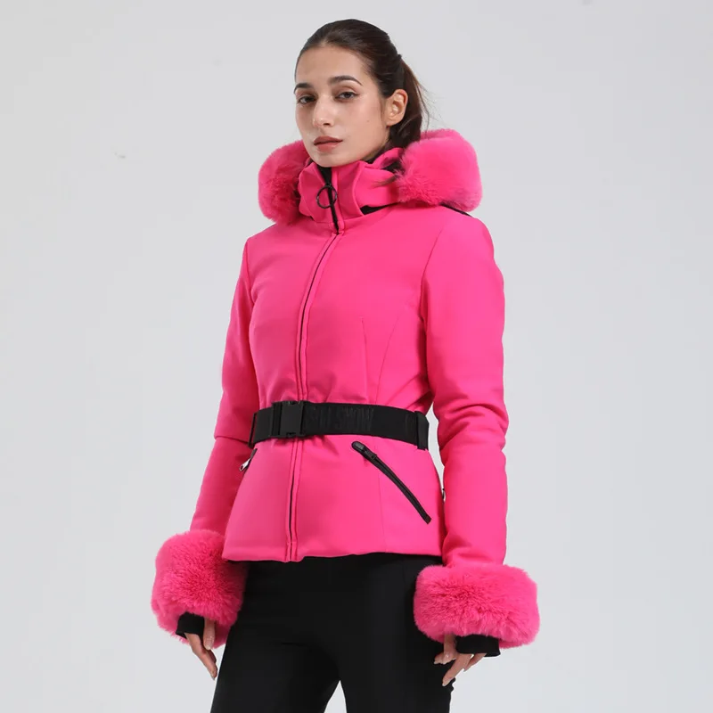

2025 New Women's Winter Double Board Windproof Waterproof Warm Breathable Ski Jacket Top Women's Loose Extreme Cold Clothing