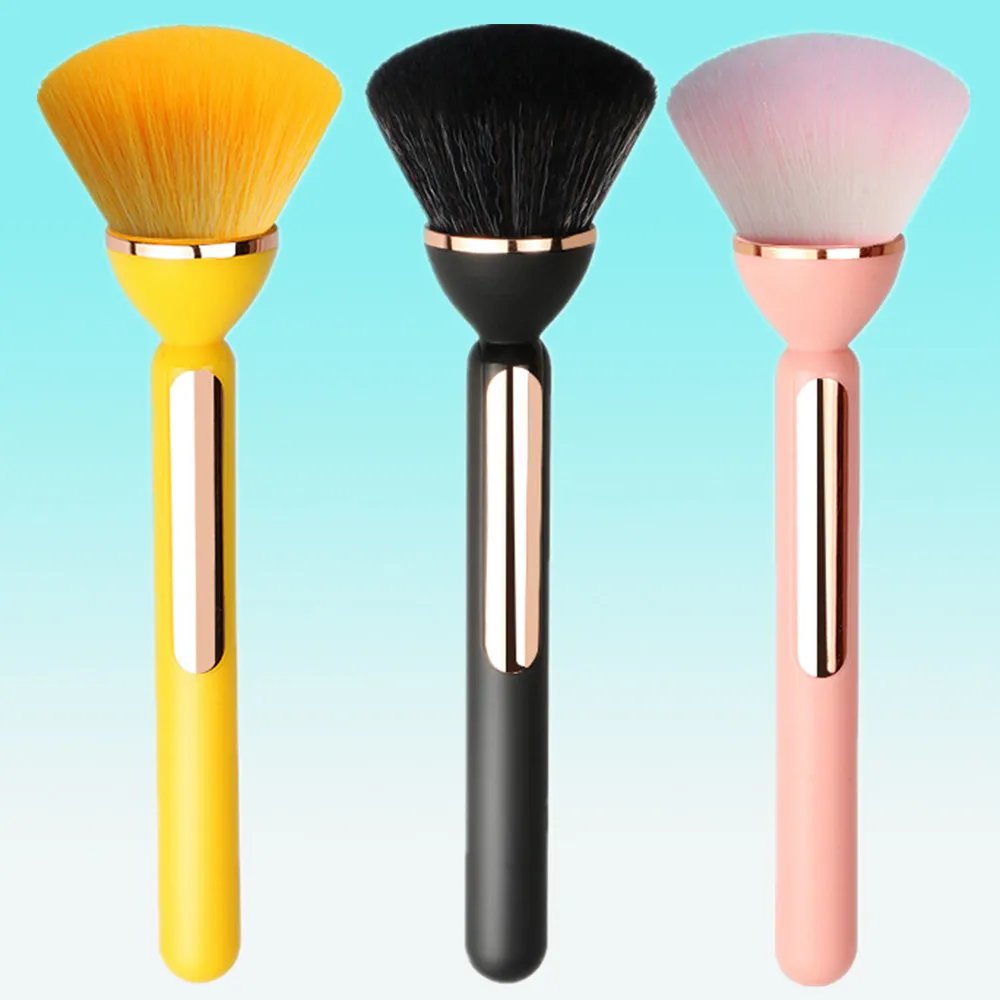 Small Round Nail Dust Brush For Manicure Nail Art Powder Glitter Brushes Nail Accessories Tools Gel Polish Cleaning Brushes