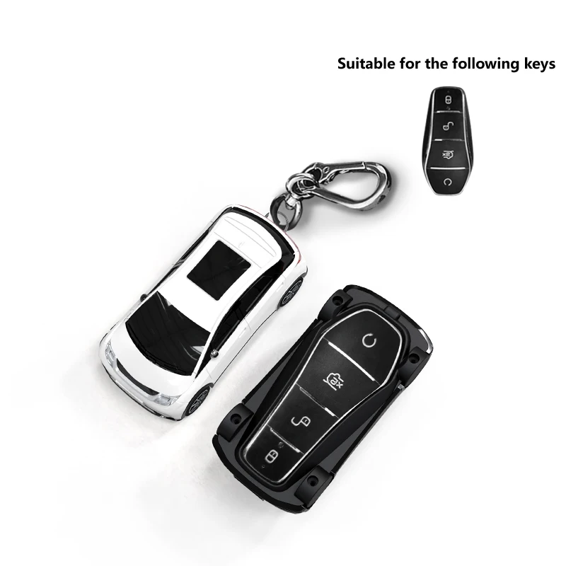 Car Key Case Cover For BYD Dolphin Car Key Cover Remote Control Protective Car Key Case Small Car Model Accessories Buckle