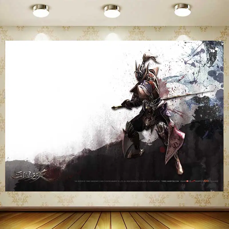 Three Kingdoms Photography Background Children's Birthday Party Decoration Hero Series Cartoon Anime Background Decoration