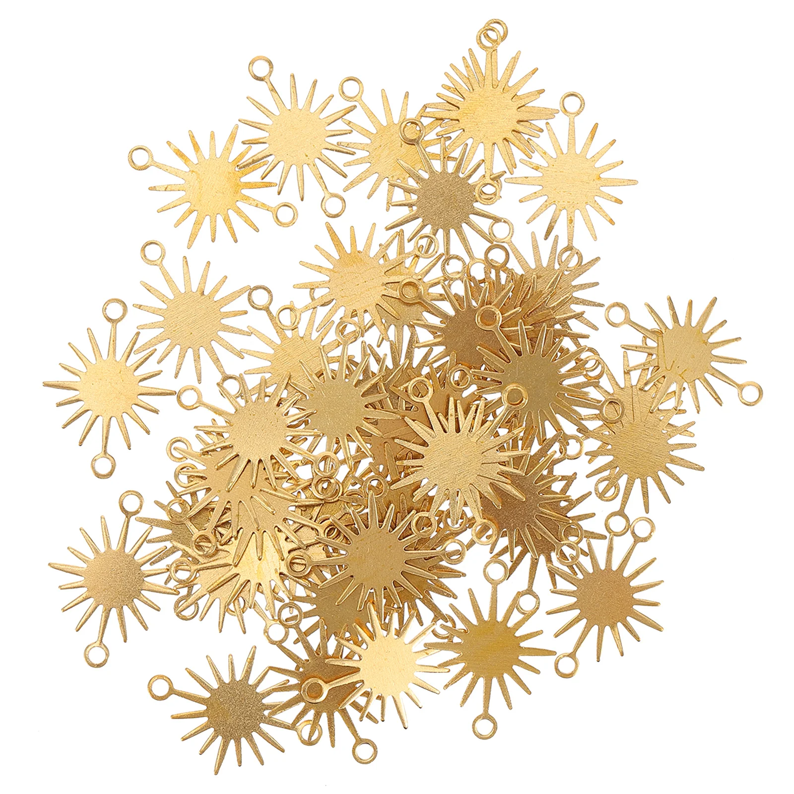 

50pcs Sun Beads Bracelet Charm Pendant Charm Brass Jewelry Making DIY Charms Necklace Diy Charms Bracelet Gifts