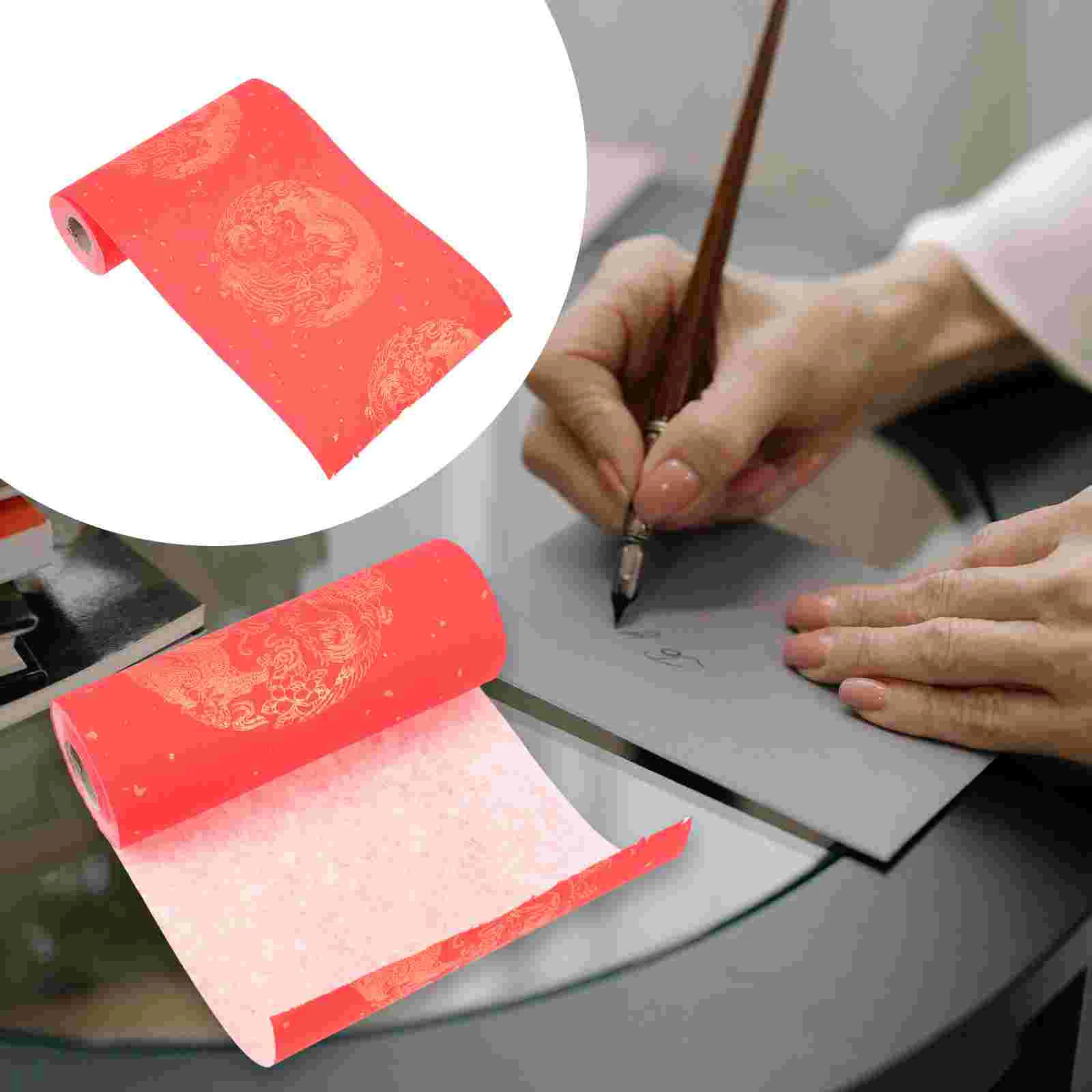 Sprinkle Gold Spring Festival Couplet Paper Chinese Supply Red Blank Scroll Decoupage Rice Xuan Material