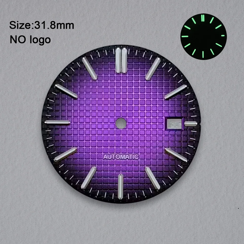 No Logo 31.8mm Watch  Oak Dial For NH35 Movement Custom Logo Watch Dials Hands Case Accessories Repair Tools