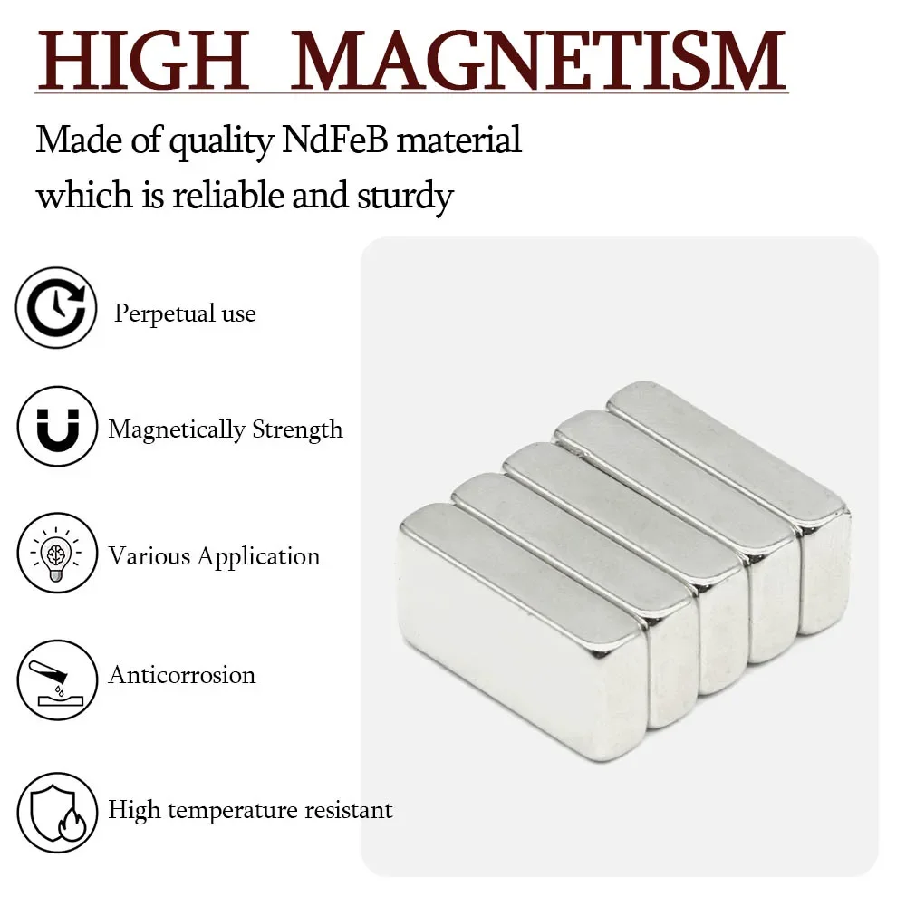 20x10x5mm Super Strong Block Neodymium Magnet Powerful Magnets N35 small Permanent Magnetic NdfeB Refrigerator Magnet 20x10x5