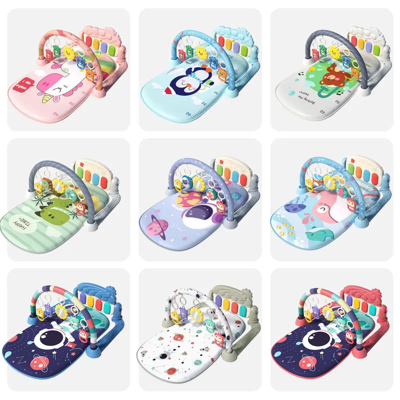 Baby Fitness Rack Music Piano Toy 0-36 Months Newborn Baby Piano Game Mat