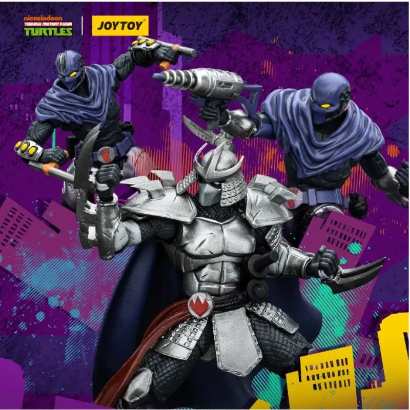 

In Stock JOYTOY Original 1/18 Action Figure Turtles Shredder Foot Clan Anime Action Figure Model Toys Collection Doll Boys Gifts