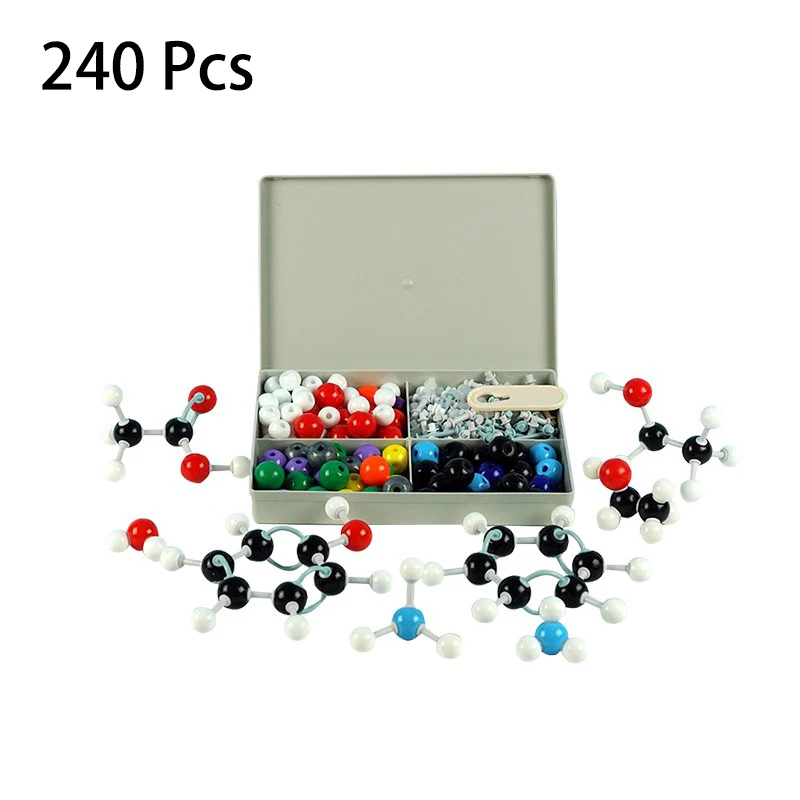 Chemical Set Model Molecular Structure Model kit and Organic Chemistry Atom Bonds Medical Laboratory Chemicals Classroom 240 Pcs