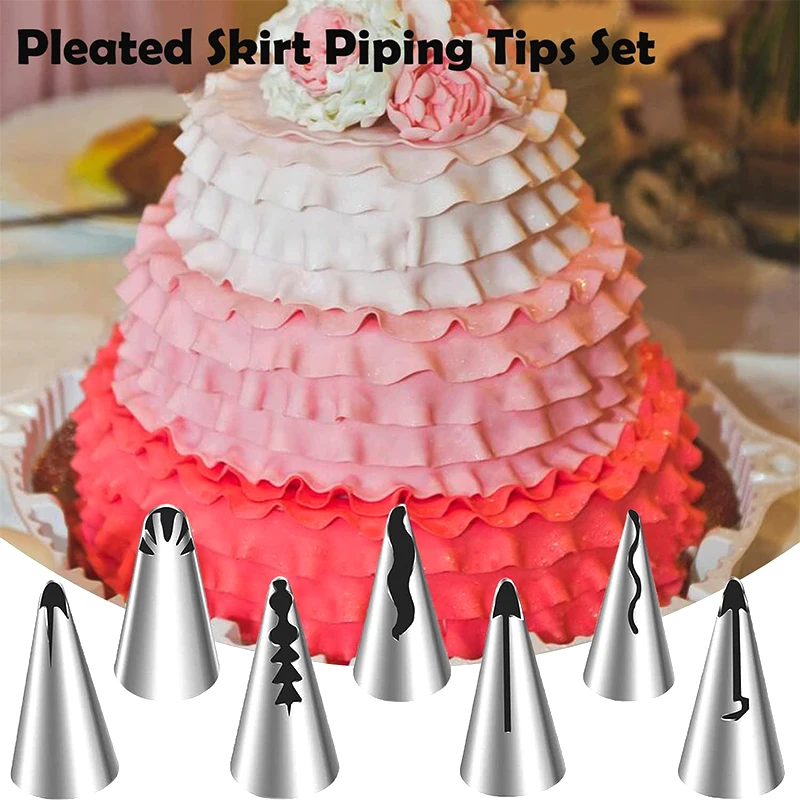 8/10PCS Russian Piping Tips Set Icing Piping Nozzles Reusable Frosting Pastry Bags Fondant Smoother Cake Baking Decorator Tool