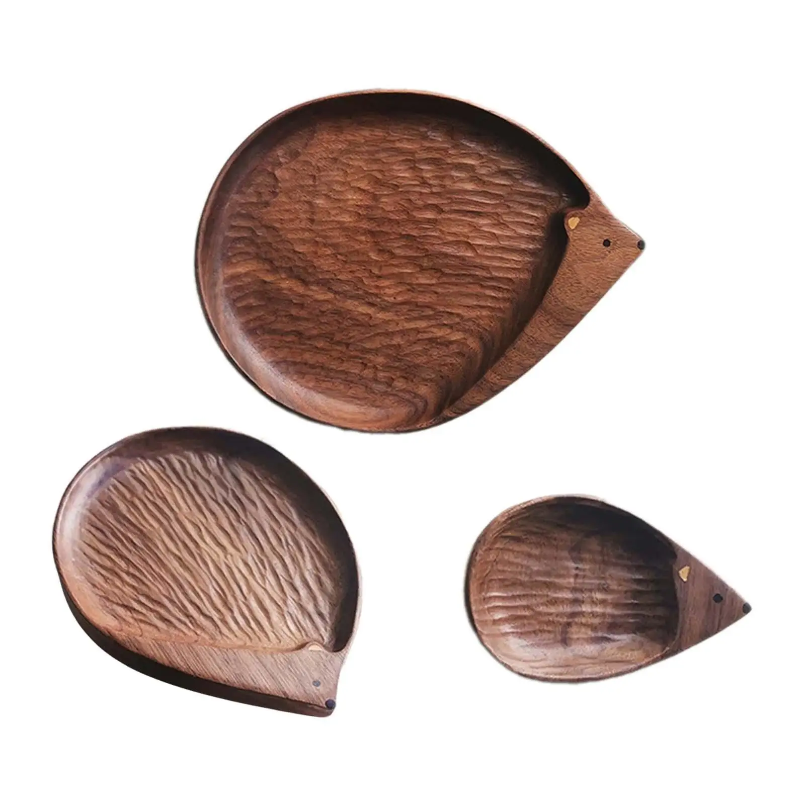 Wooden Hedgehog Shape Tray Appetizer Platter for Hotel Party Favor Farmhouse