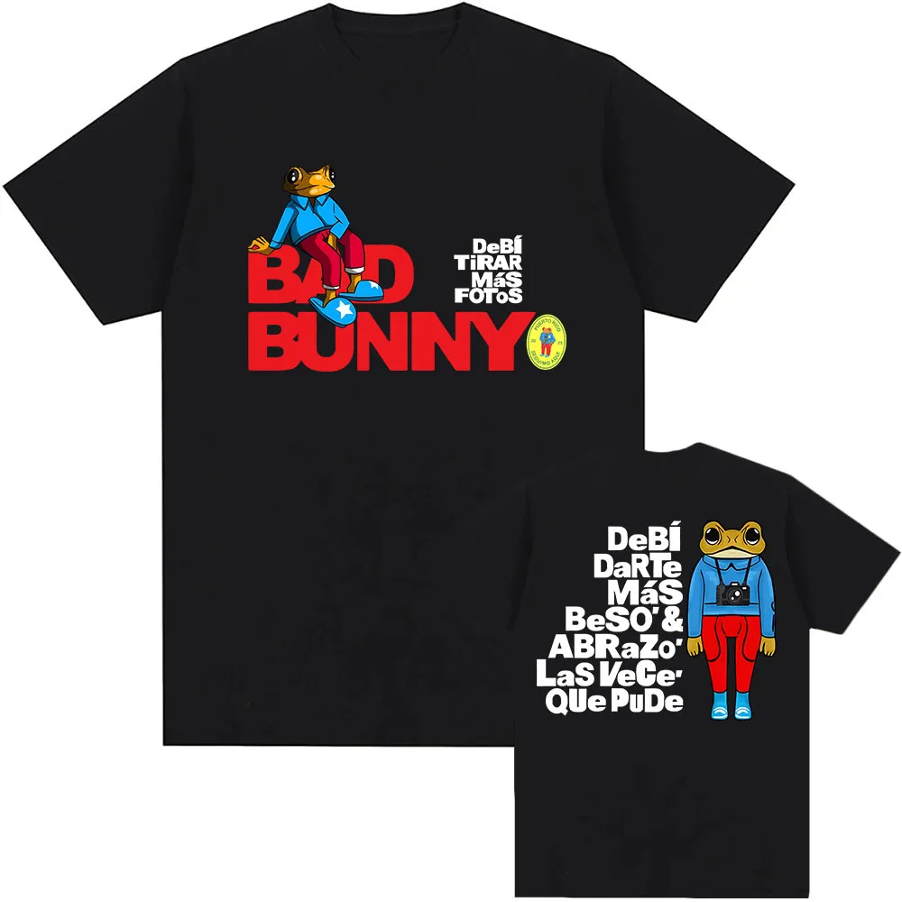 Bad Bunny DTMF Print Tees 2026 Album Debí Tirar Más Fotos T-Shirt Grafik-T-Shirts Ropa Hombre Unisex Streetwear Hip Hop Herren-Oberteil