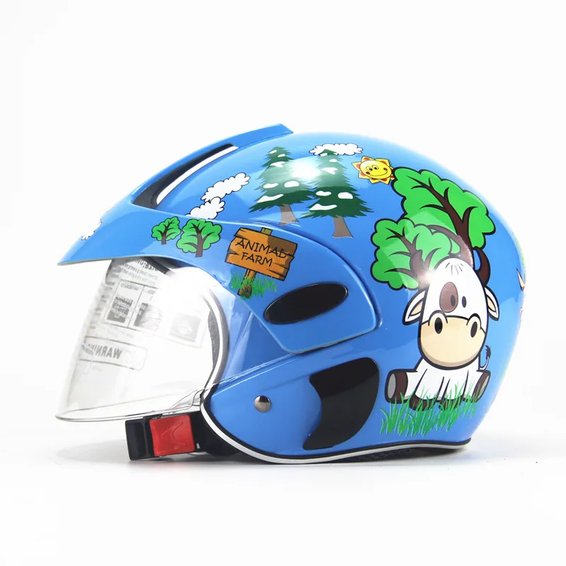 Casque de moto confortable pour enfants, carton de protection, casques de moteur de sécurité