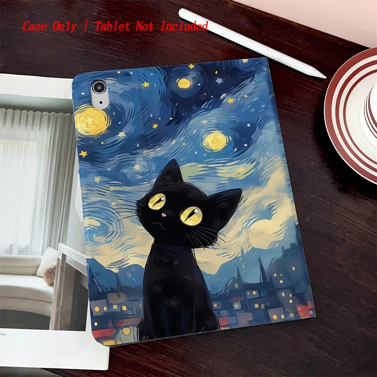 

Магнитный чехол для ipad ferlPad 11th A16 pro Air 13 11 M3 M2 M4, чехол для художественного стиля с рисунком кота