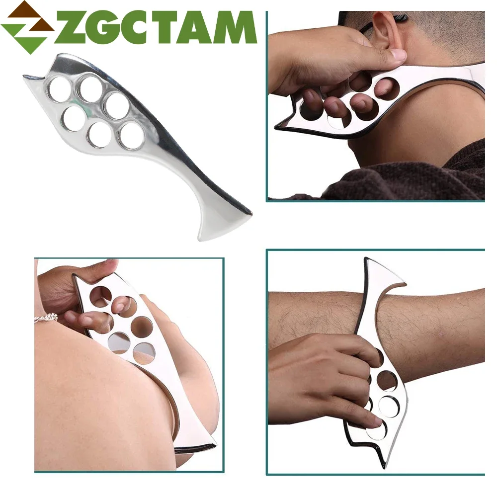 

1Pcs Stainless Steel Gua Sha Massager Tool, Muscle Scraping Kit, IASTM Tools Great Soft Tissue Mobilization Tool for Men & Women