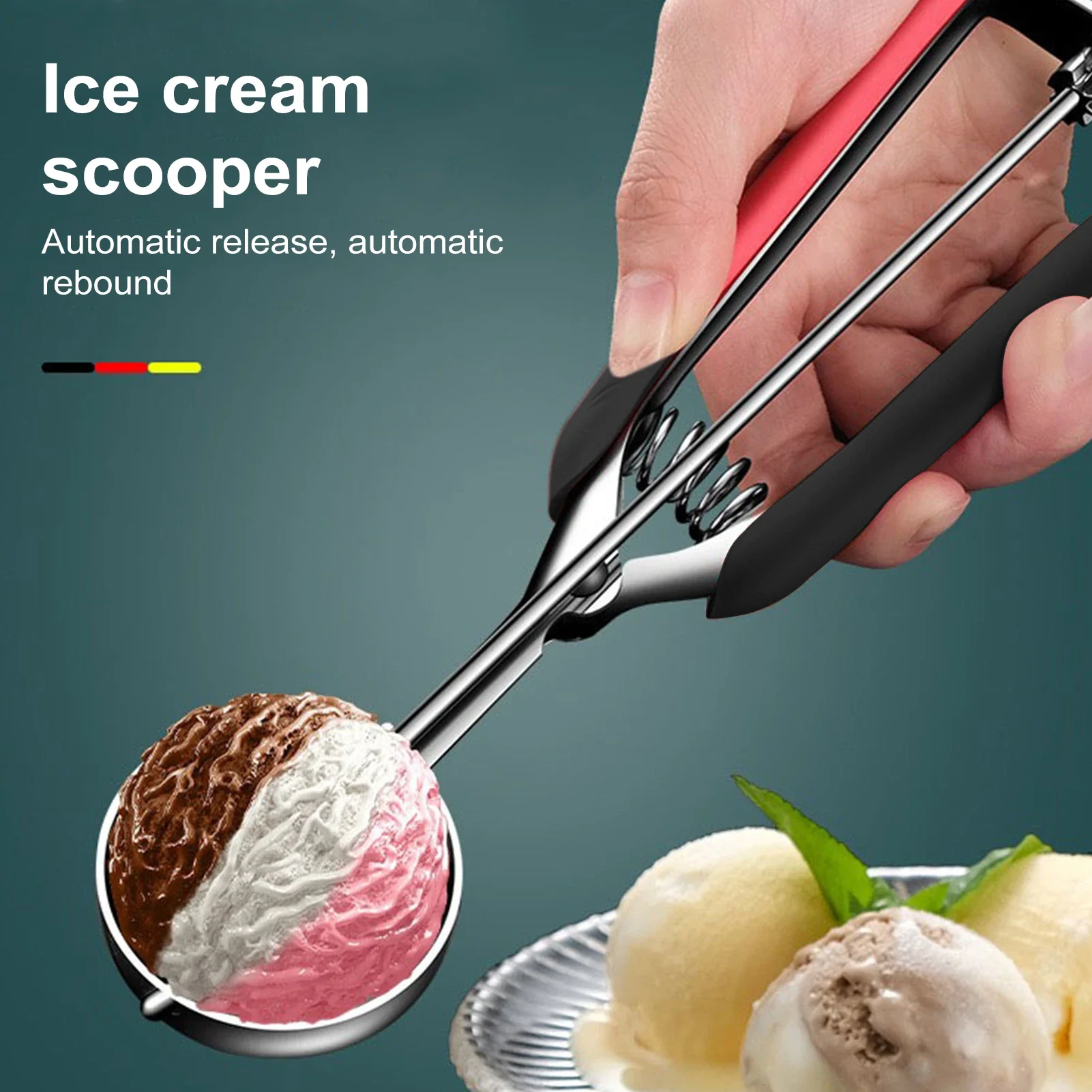 

Hot 1Pc Big Volume Ice Cream Scoop Stainless Steel Ice Cream Tool with Trigger Easy to Clean Cylindrical Scoop kitchen Accesory