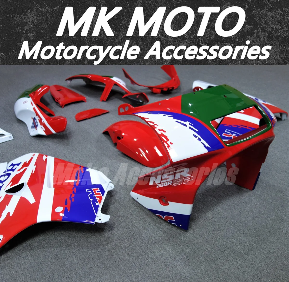 Motorcycle Fairings Kit Fit For NSR250 PGM3 P3 MC21 Bodywork Set High Quality Abs Injection White Red Green