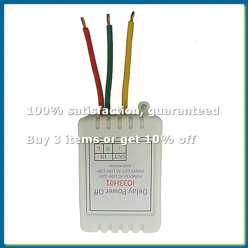 1-480Min Timer Adjustable Disconnect Delay Controller AC 110V 220V Power-on Delay OFF Relay Switch 7A Voltage Output B-AD33