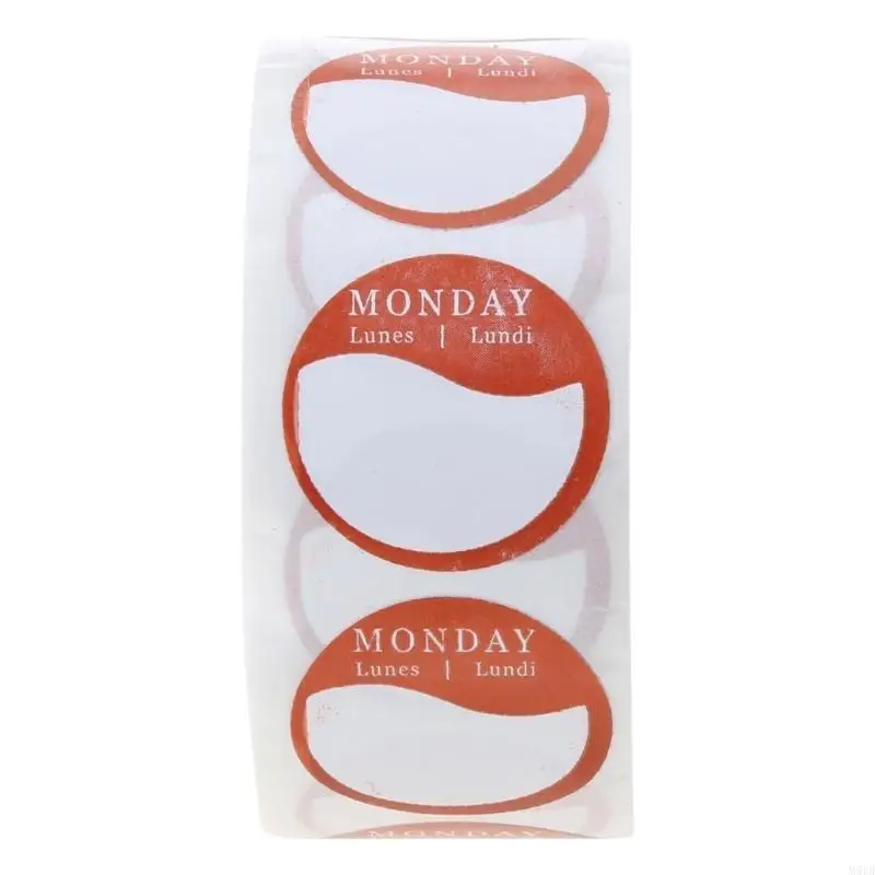 M5TB 500 Sheets Multilanguagae Labels Day Day of the Week ملصقات 1 بوصة