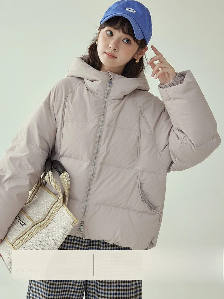 

North Island AMUU, оригинальная 90-белая куртка с капюшоном и капюшоном, женская осенняя новая теплая верхняя одежда на молнии, повседневный топ свободного покроя